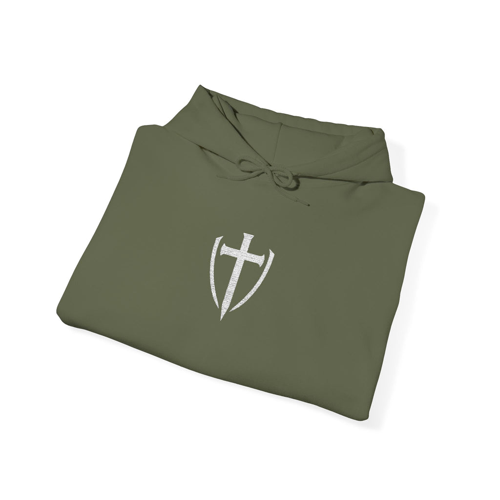 Unisex Embroidery Heavy Hooded Sweatshirt